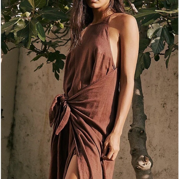 Free People free-est Call Me Midi wrap dress in green - Picture 6 of 15